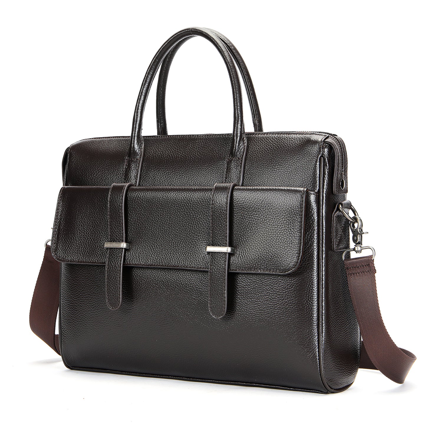 Men's Leather For Fashion Business Horizontal Commuter Men's Briefcase