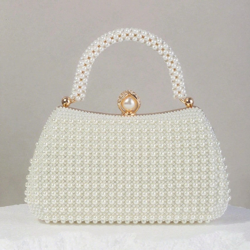 Pearl Clutch Wedding Bridal Dress Banquet Dinner Bag