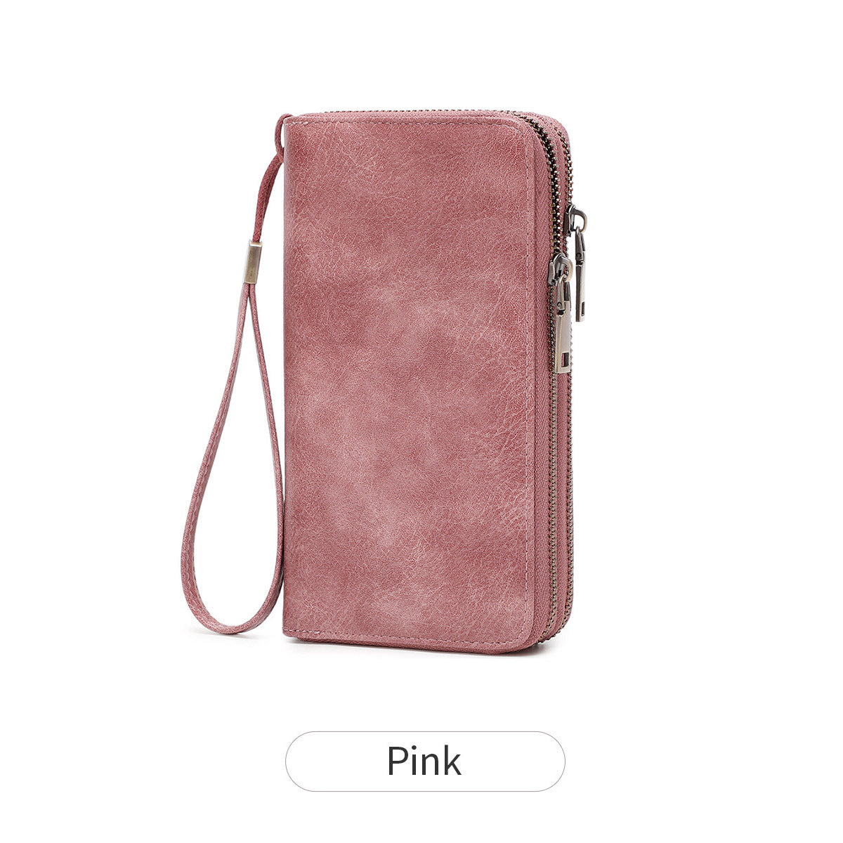 Women's & Men's Business Fashion Double Zipper Long Retro Large Handbags