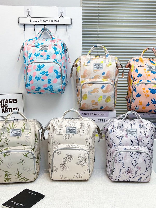Large Capacity Cartoon Printing Out Multifunctional Bags