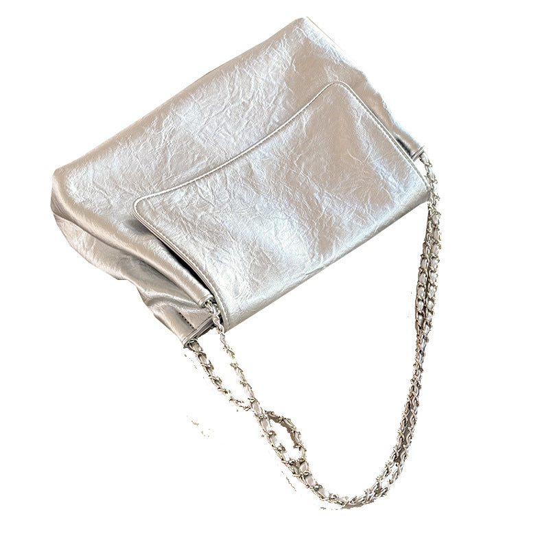 Women's Large Capacity Korean Fashion Commuter High-grade Chain Small Square Bag