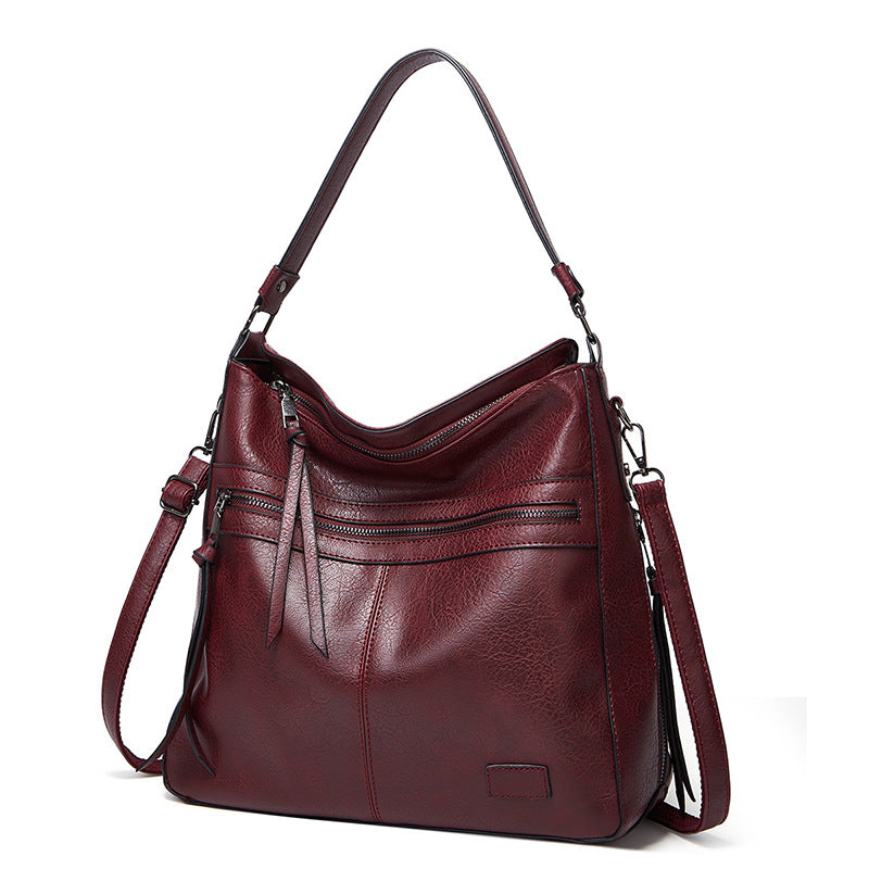 Women's Elegant Fashion Large Capacity Soft Leather Handbags