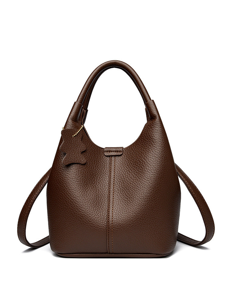 Women's Fashionable Color Blocking Vegetable Basket Generous Lock