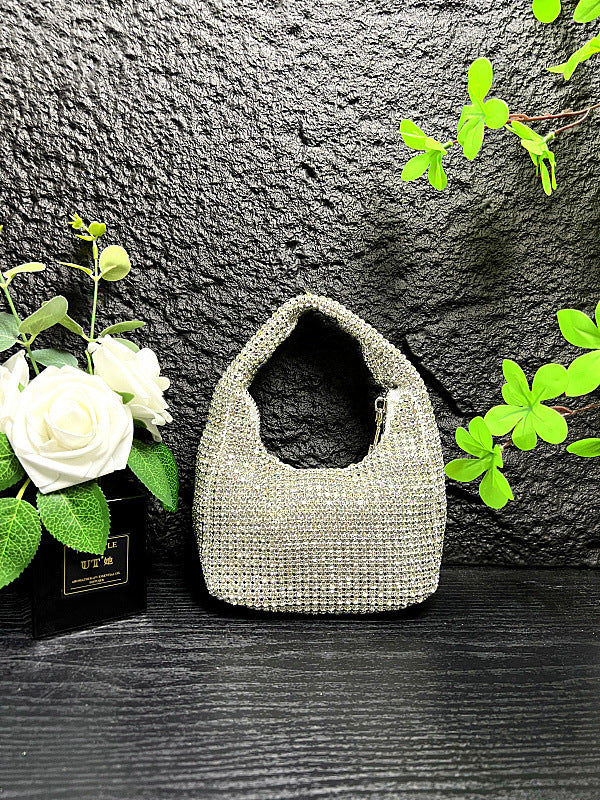 Women's Full Diamond Dinner Rhinestone Chain Portable Women's Shoulder Bag