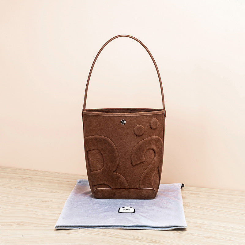 Casual Thailand Letter Embossed Niche Fashion Bucket Bags