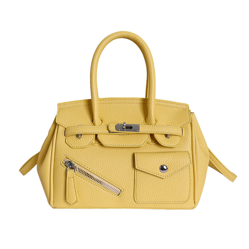 Kelly Retro Easy Matching Fashion Color Contrast Large Capacity Women's Messenger Bag