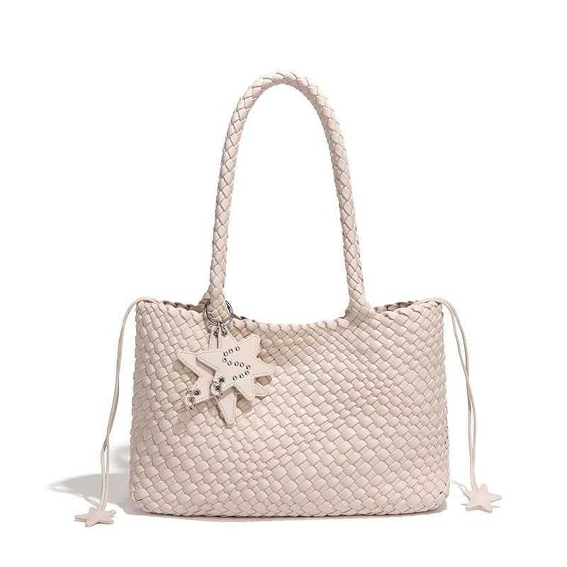 Unique Woven High-grade Fashionable Drawstring Shopping Tote Bag