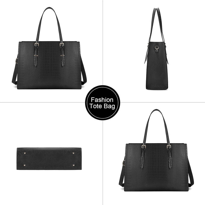 Women's Leather Classic Computer Work Waterproof Professional Handbags