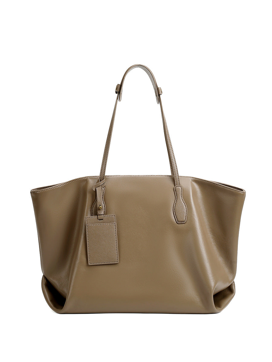 Women's Leather Big Large Capacity Top Layer Vegetable Women's Shoulder Bag
