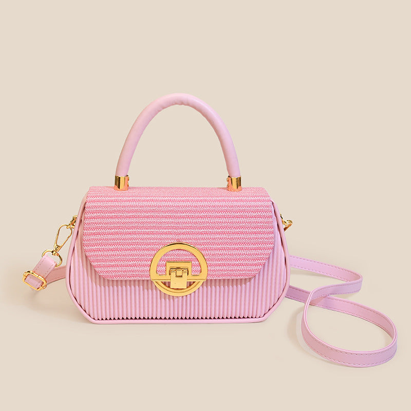 Women's High-grade Portable Korean Trendy Patchwork Box Women's Messenger Bag