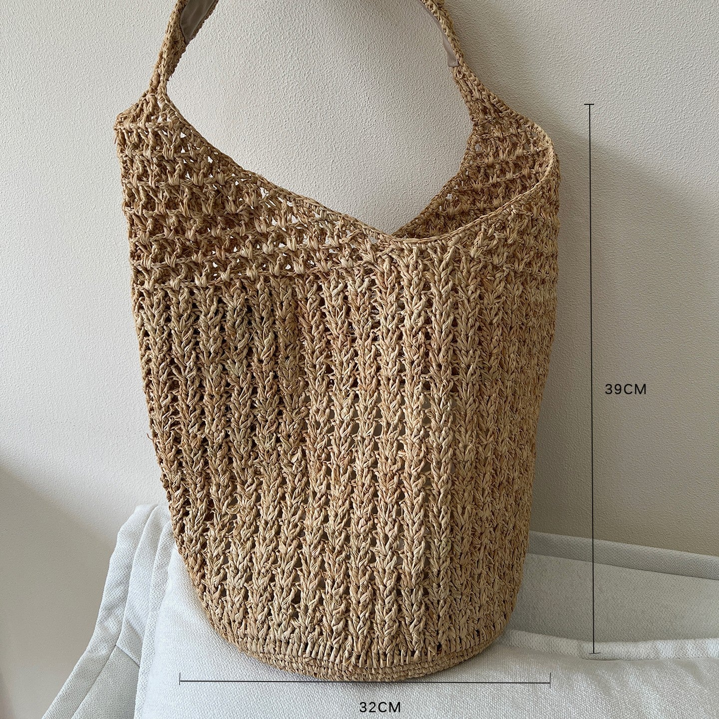 Women's Natural Raffia Hand-woven Summer Commute Vacation Style Beach Tote Bags