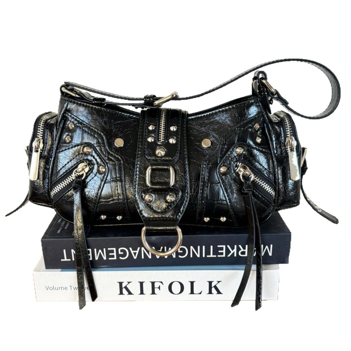 Niche High-grade Fashion Motorcycle Female Hot Style Commuter Women's Messenger Bag