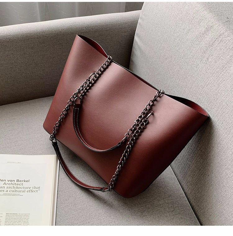 Women's Retro Simple Elegant Large Capacity Portable Bags