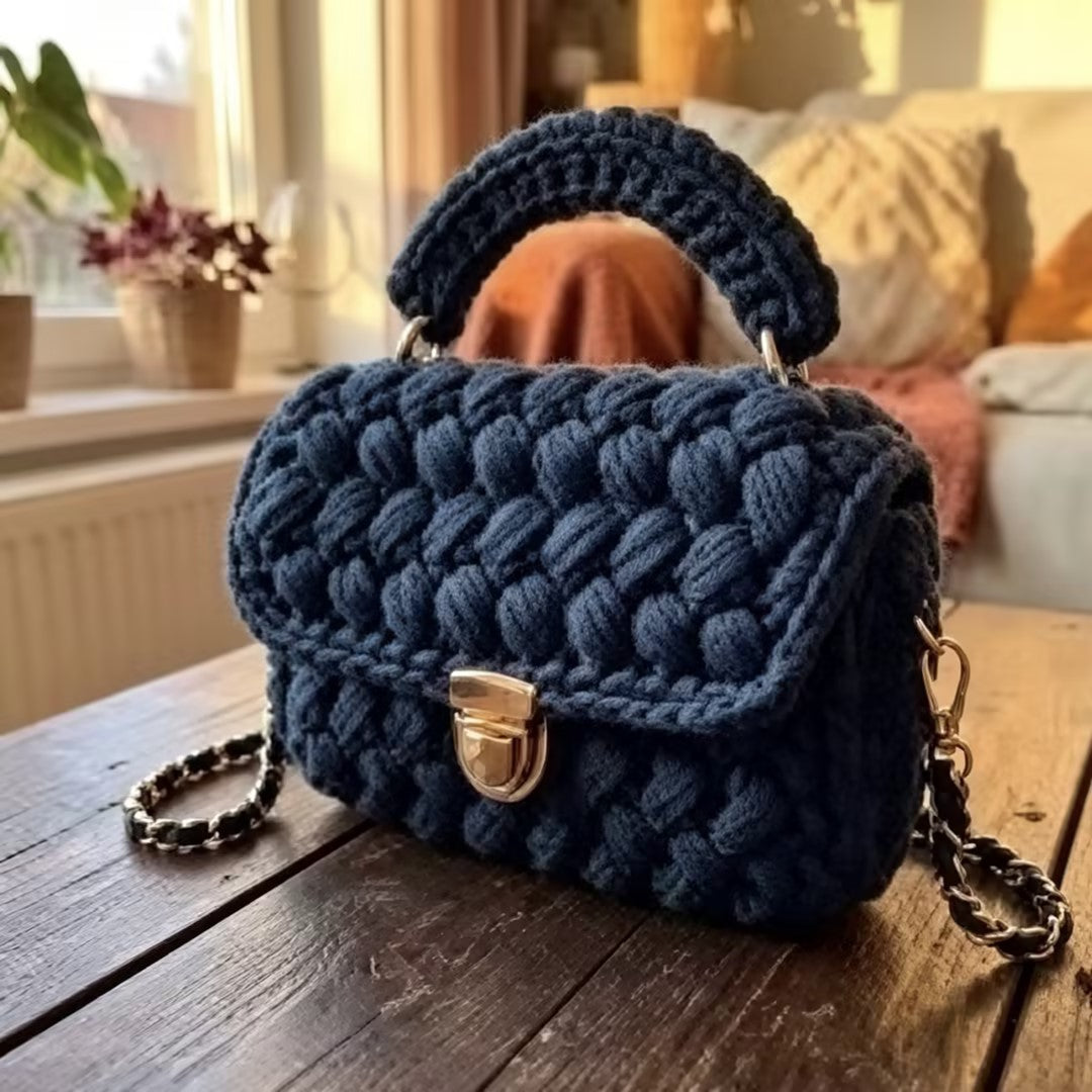 Women's Ya Hand-woven Material Crochet Homemade Classic Style Strip Women's Messenger Bag