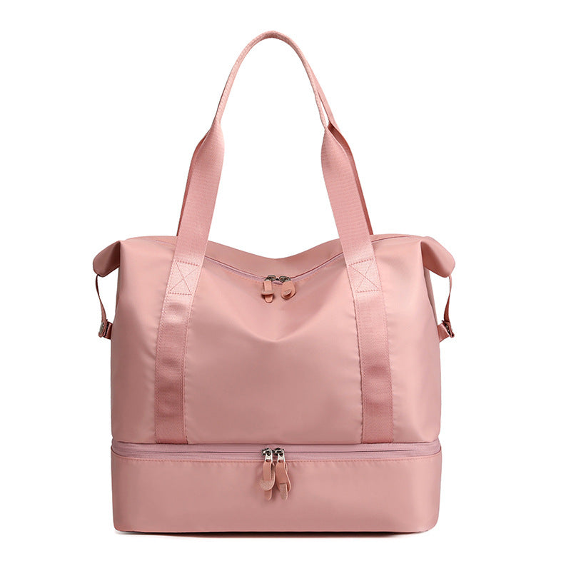 Women's Large Capacity Dry Wet Separation Fashion Waterproof Nylon Women's Shoulder Bag