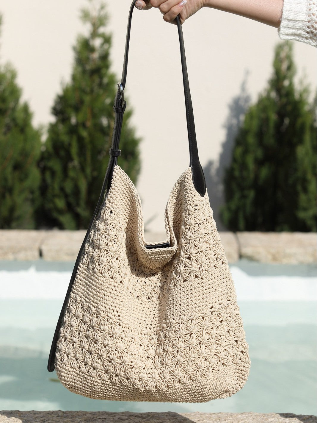 Women's Large Capacity Knitted Summer Versatile Woven Bags