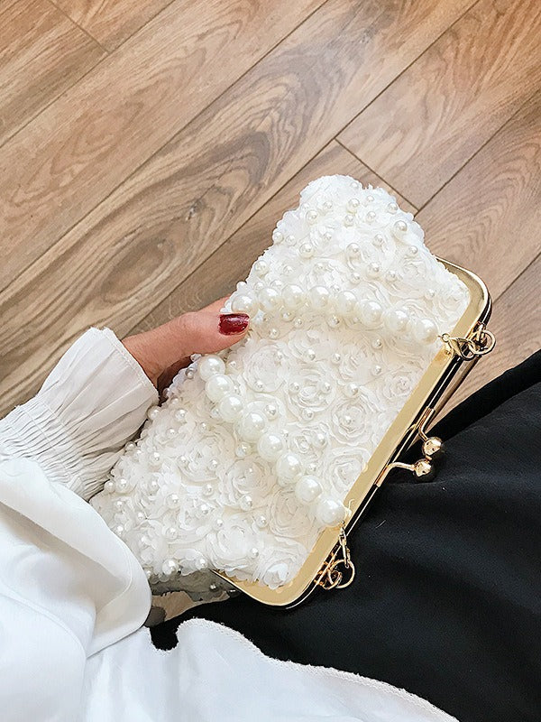 Pearl Trendy Korean Style Versatile Lady Rivet Bags