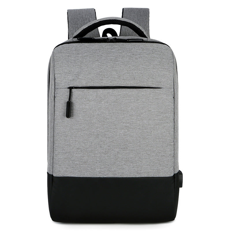 Men's Gift Solid Color Large Capacity Business Backpack