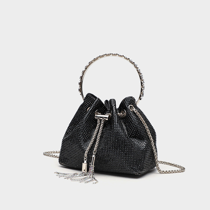 Crystal Diamond Studded Hand Rhinestone Metal Sequined Bags