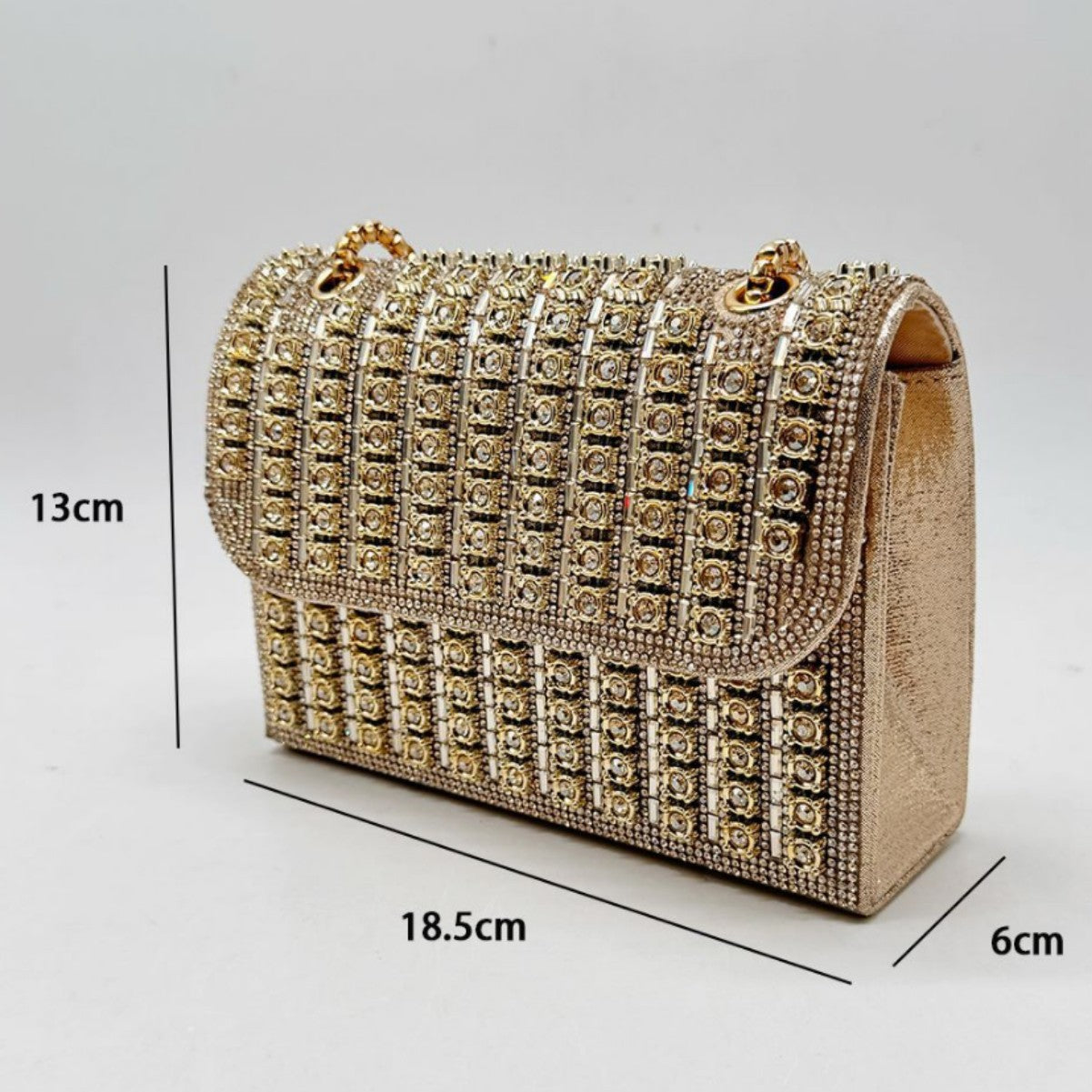 Women's Full Diamond Underarm Banquet Dress One Handbags