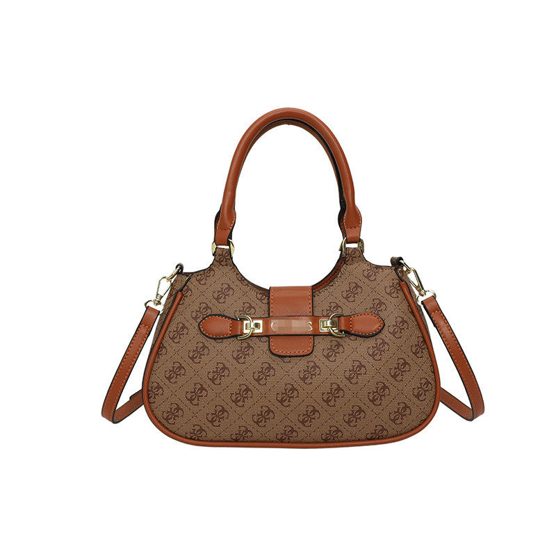 Fashion Retro Stitching Chain Portable Printing Women's Shoulder Bag