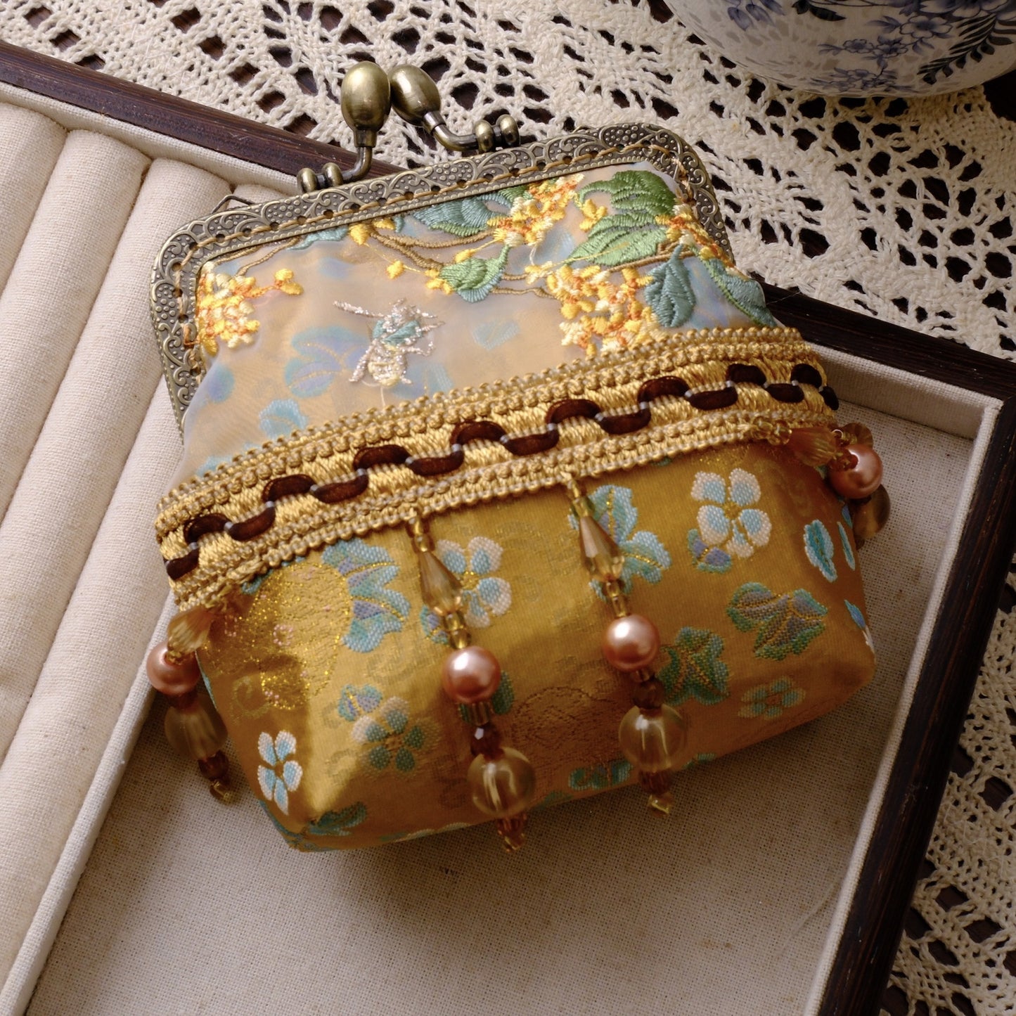 Finished Chinese Style Retro Handmade Brocade Cotton Buckle