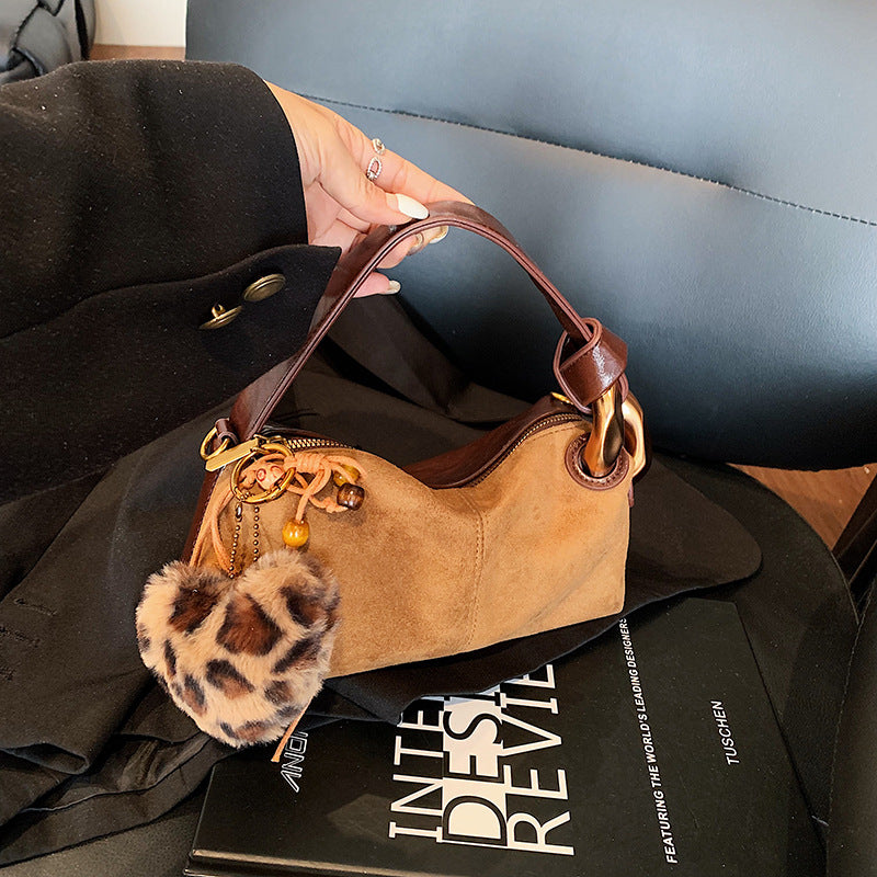 Women's Fashion Pillow High-grade Design Deerskin Veet Frosted Women's Messenger Bag