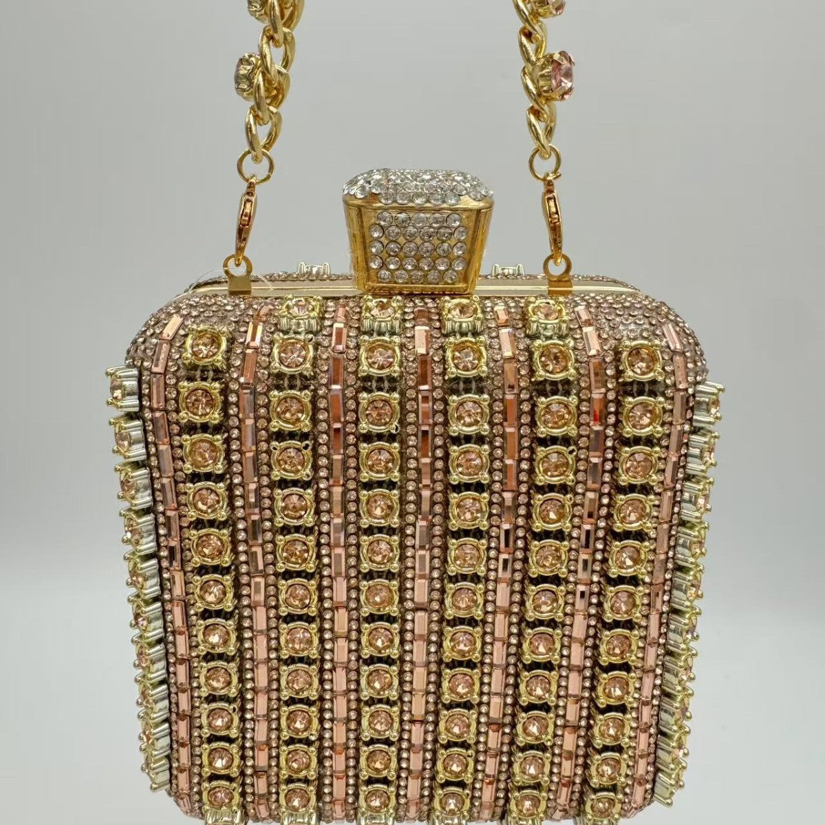 Handmade Chain Rhinestone Full Diamond Portable Dinner Bag