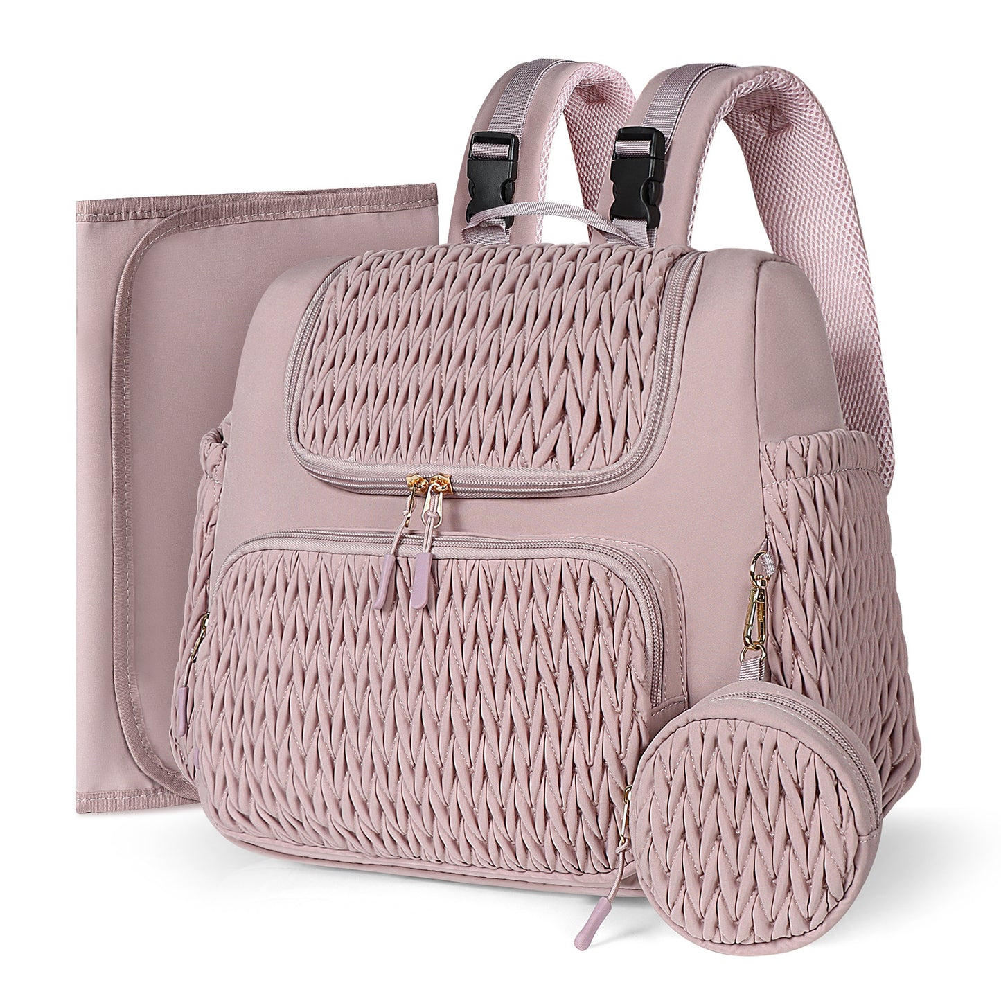 Quilted Multifunctional Stroller Pilch Pacifier Box Bags
