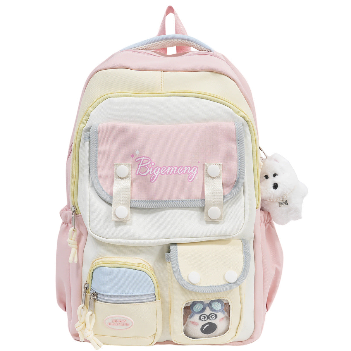 Female Junior High Cute Korean Style Color Matching Computer College Student Schoolbag
