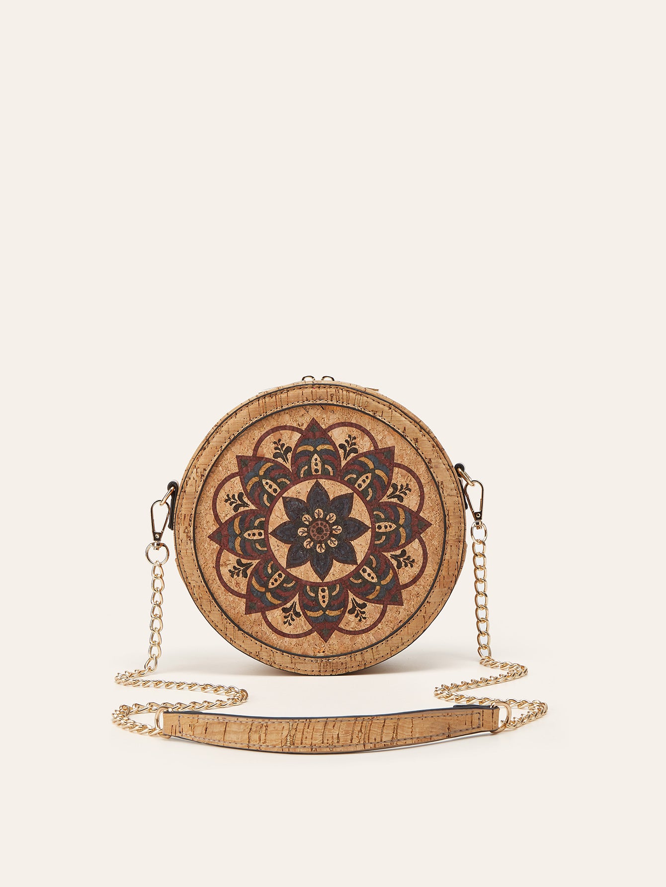 Women's Bohemian Retro Cork Ethnic Style Oval Chain Bags