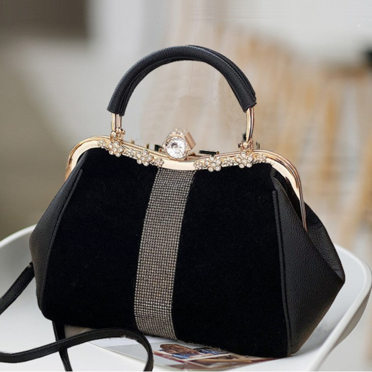 Women's Horse Fur Generous Clip Big Women's Shoulder Bag