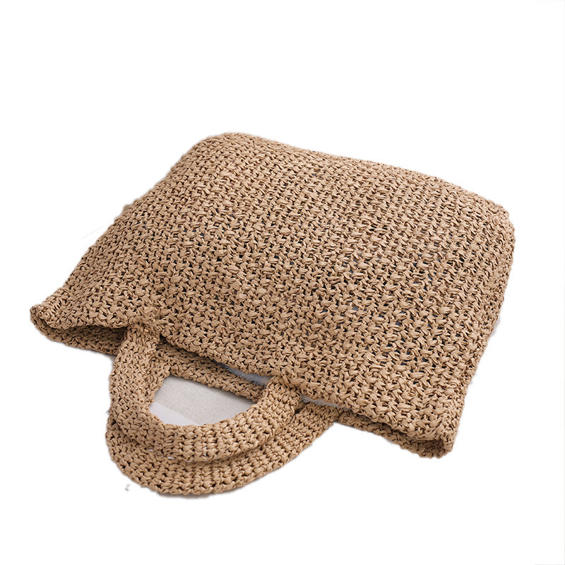 Women's Large Capacity Fashionable Woven Seaside Beach Women's Shoulder Bag