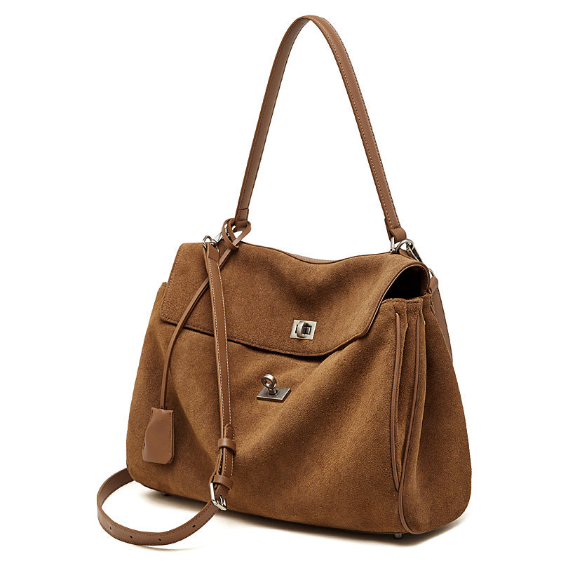Women's Leather Callie Frosted Cowhide High-grade Large Capacity Portable Bags