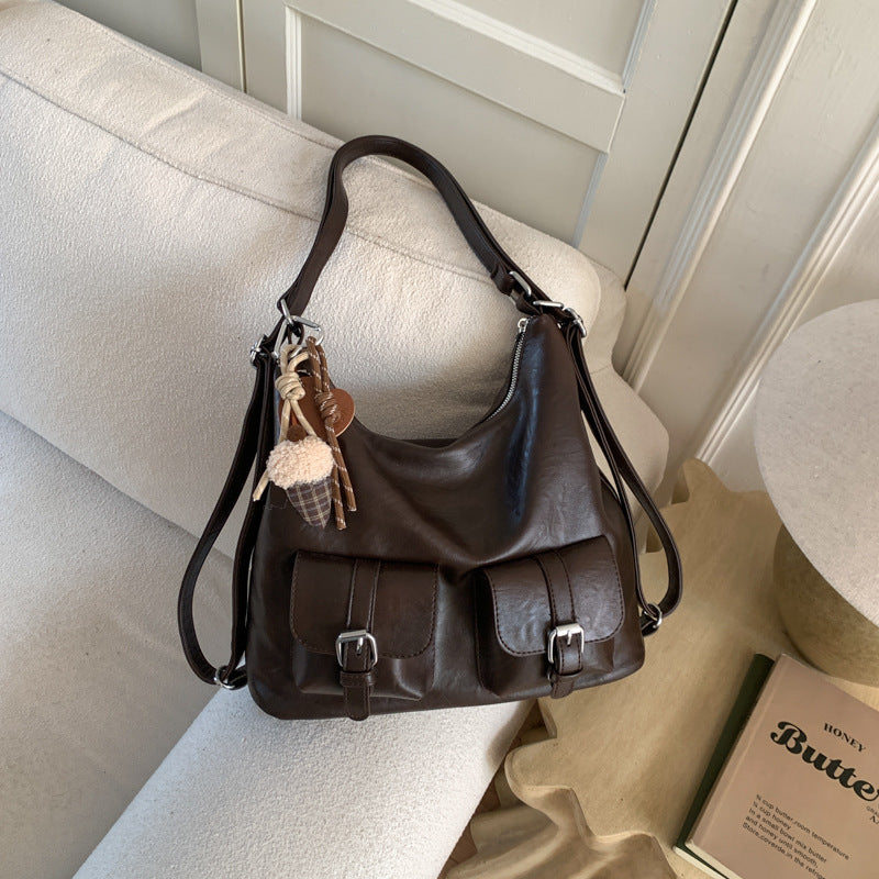 Women's Large Capacity Retro Minority Commuter Texture Backpacks
