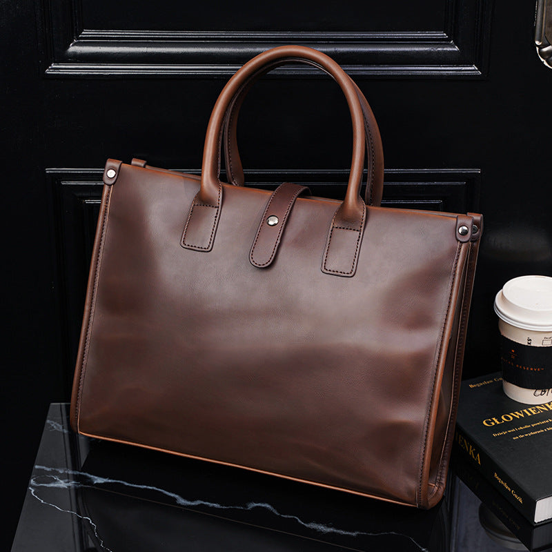 Men's Retro Business Korean File Trendy Handbags