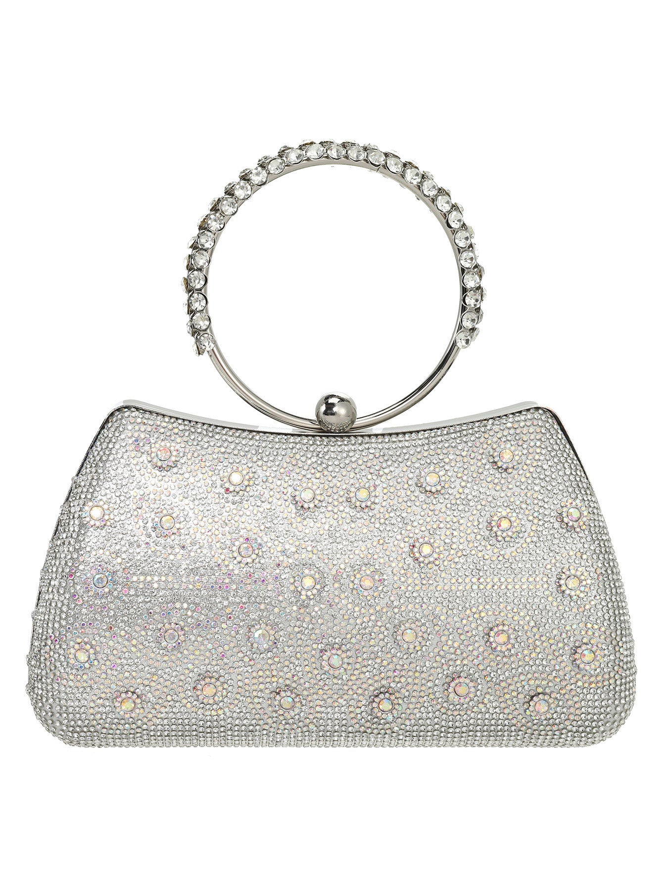 Women's Rhinestone Box Diamond Portable Banquet Bride Handbags