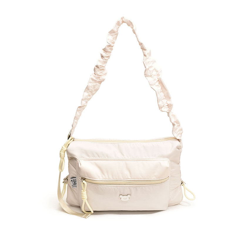 Charming Artistic Niche Nylon Drawstring Strap Shoulder Bags