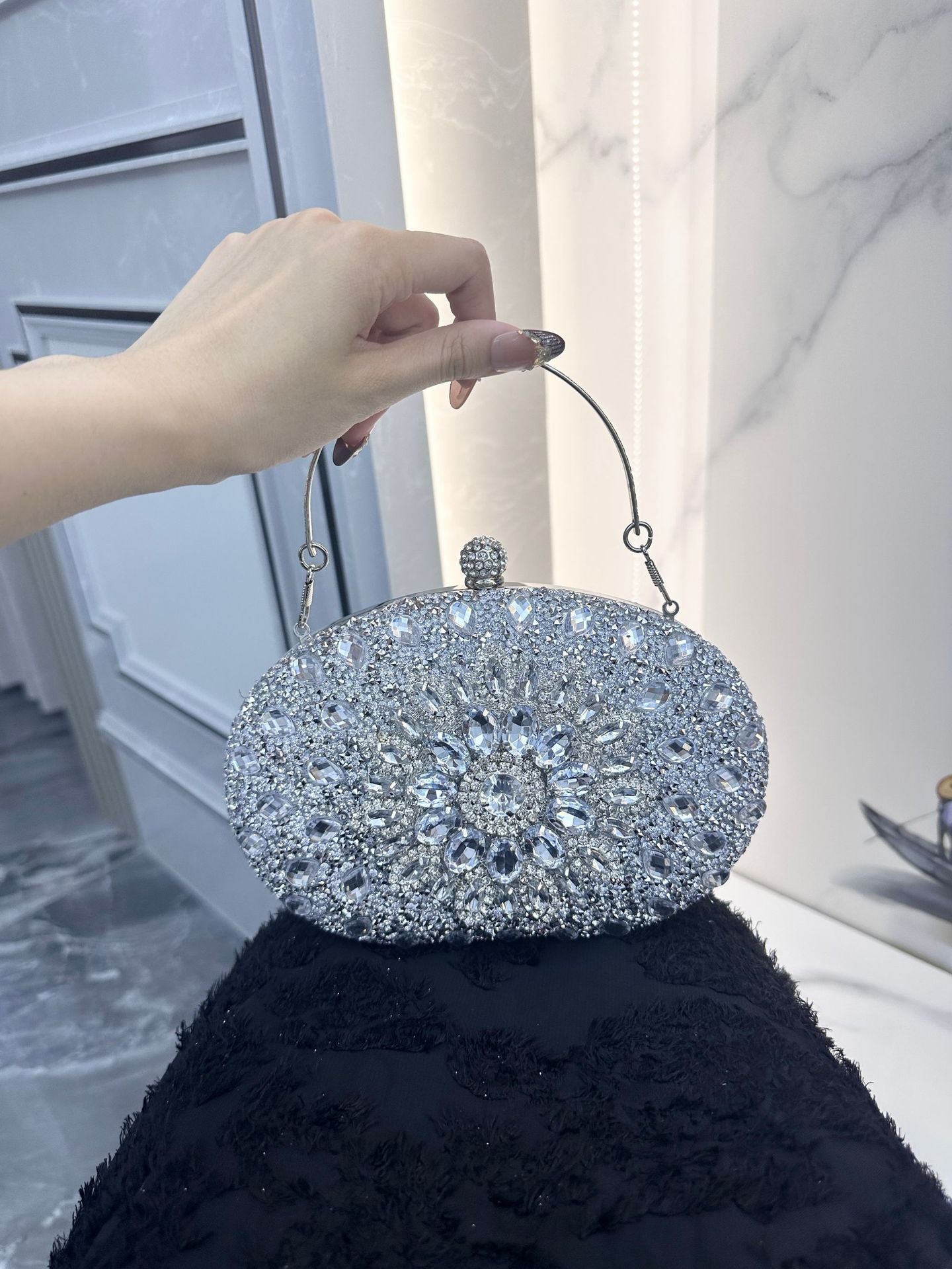 Beautiful Sunflower Banquet Clutch Dress Diamond Dinner Bag