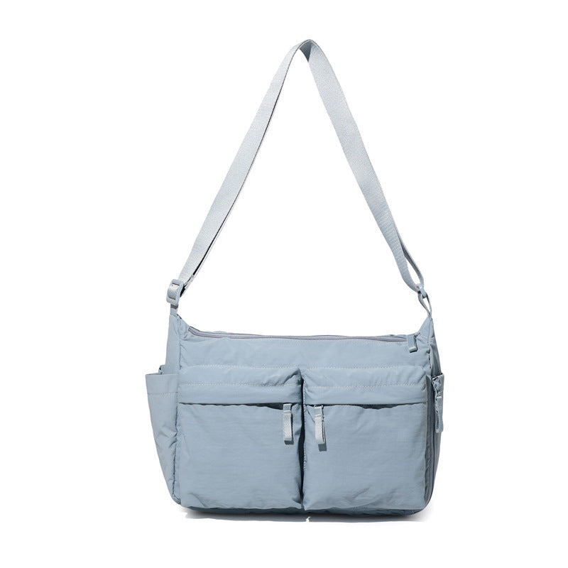 Women's & Men's Simple Waterproof Large Capacity Nylon Cloth Women's Messenger Bag