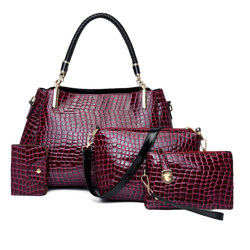 Classic Elegant Portable Female Stone Pattern Women's Handbag