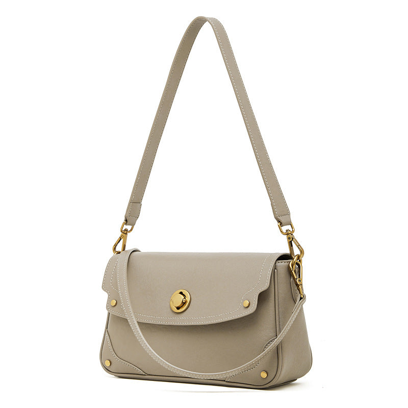 Women's Leather Vegetable Tanned Cattle Female Winter Large Capacity Simple Women's Messenger Bag