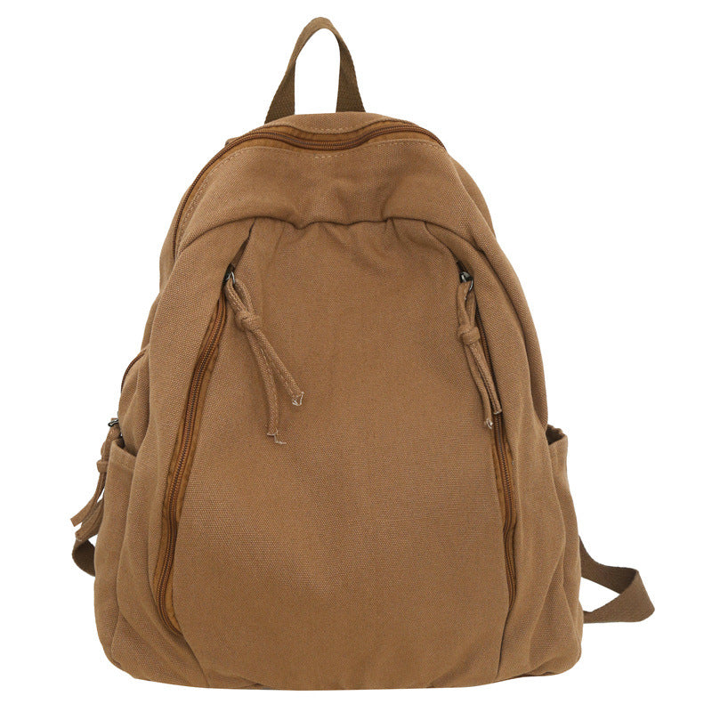 Women's & Men's Korean Large Capacity Washed Canvas Versatile Backpacks
