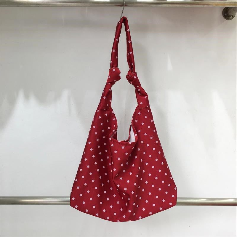 Women's Cabinet Artistic Polka Dot Fresh Floral Homemade Women's Handbag