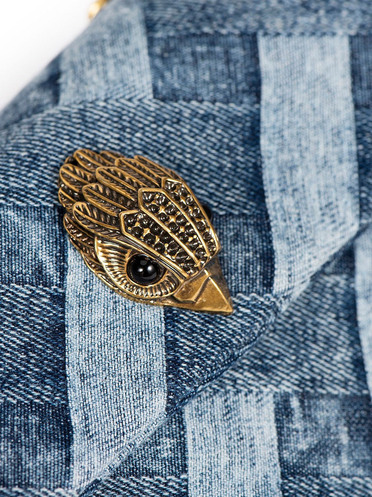 Comfortable Women's Denim Eagle Head Classic Small Square Bag