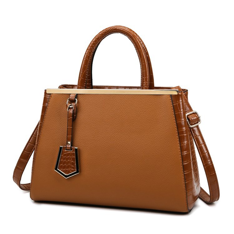 Women's Crocodile Pattern Patchwork Three-piece Set Mother Women's Shoulder Bag