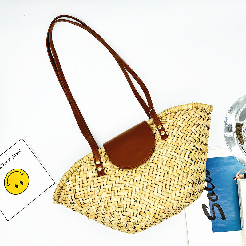 Women's Simple Cute Fashion Fresh Artistic National Style Straw Water Women's Shoulder Bag