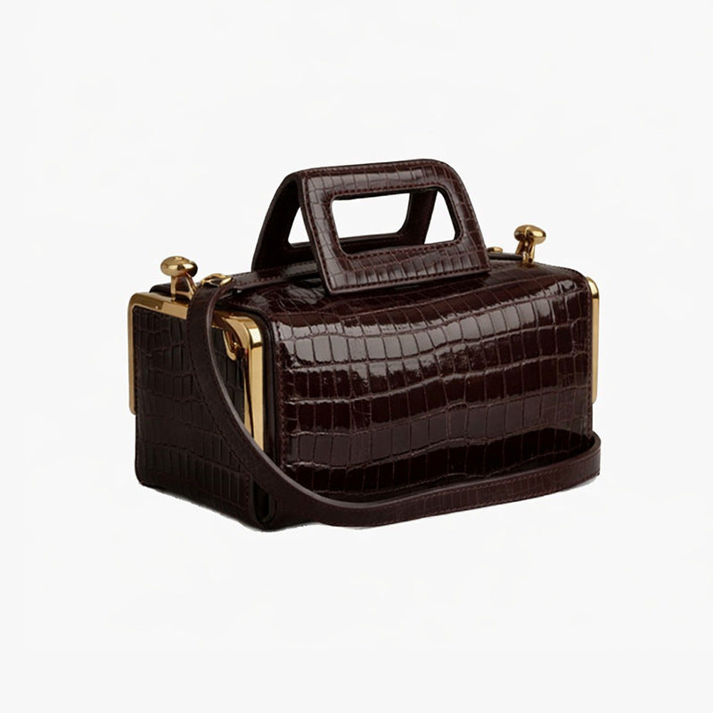Women's Retro Textured Clip Design Pillow Affordable Luxury Fashion Women's Handbag
