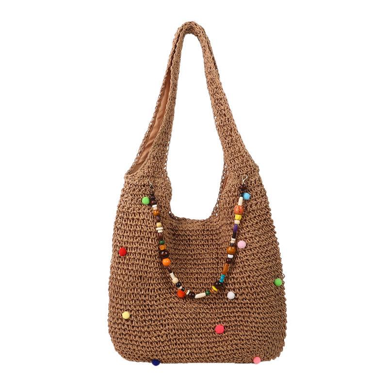 Idle Style Fashion Large Capacity Simple Versatile Korean Western Seaside Women's Shoulder Bag