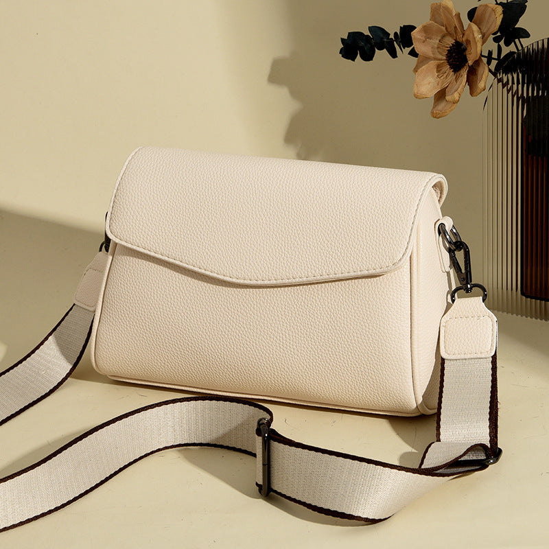 Women's First Layer Cowhide Simple Soft Leather Women's Shoulder Bag